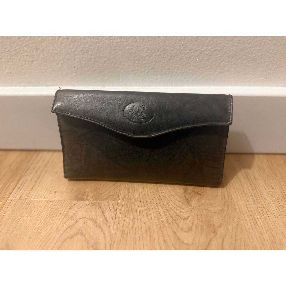 Buxton Black Leather Wallet Clutch